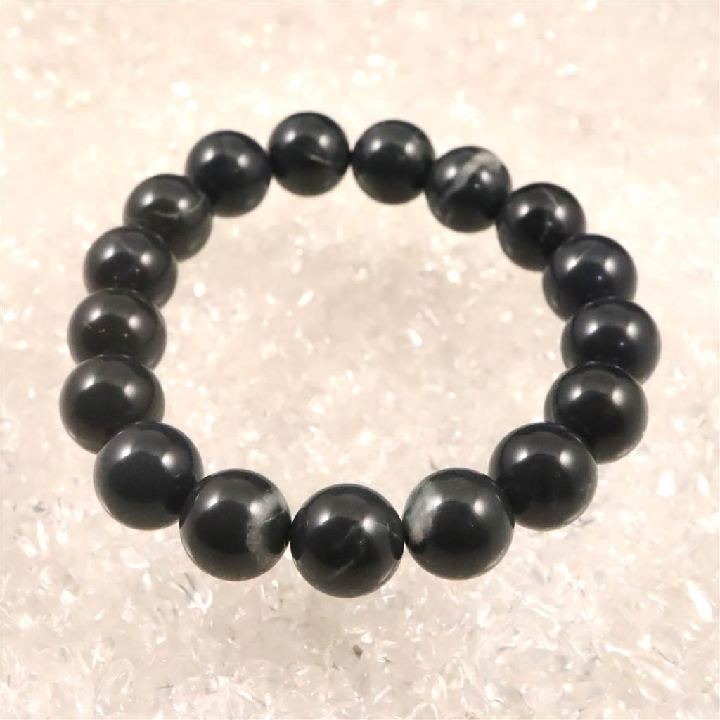 神居古潭石 （カムイ・コタン） ブルー 12mmブレスレット  43.1g #30848 | 4枚目