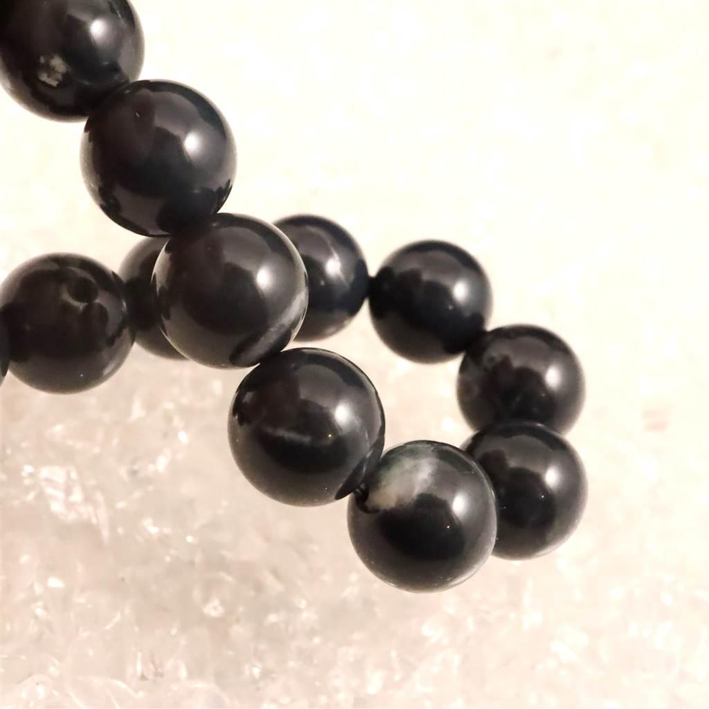 神居古潭石 （カムイ・コタン） ブルー 12mmブレスレット  43.1g #30848 | 5枚目