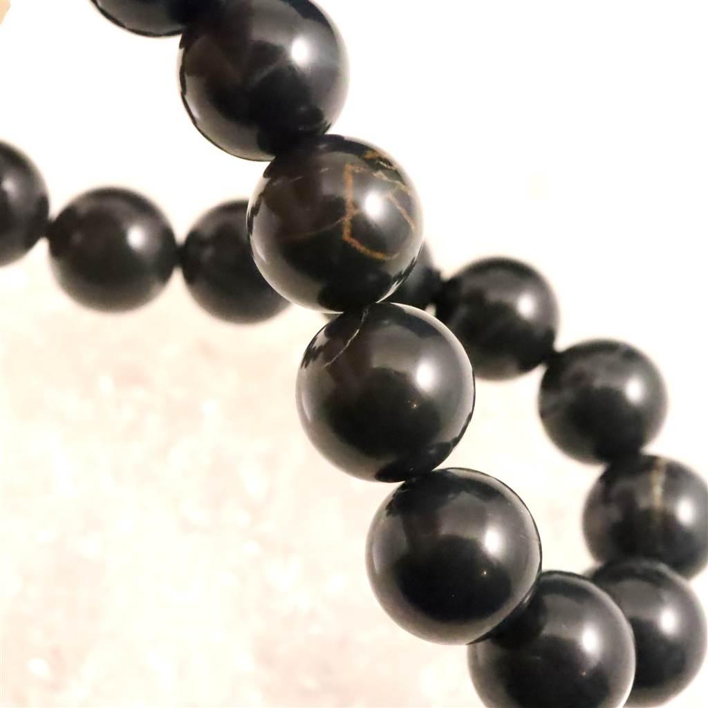 神居古潭石 （カムイ・コタン） ブルー 12mmブレスレット  43.6g #17414 | 5枚目