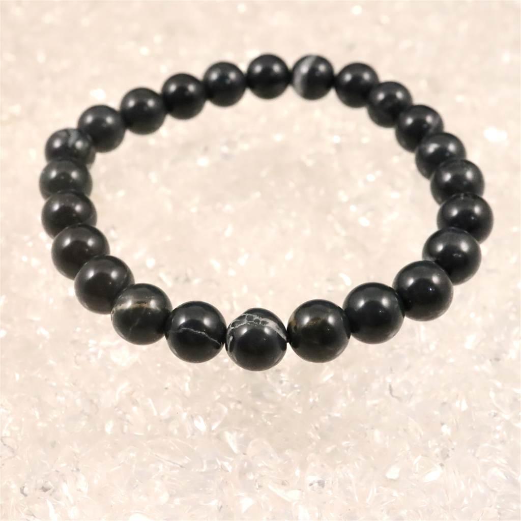 神居古潭石 （カムイ・コタン） ブルー 8mmブレスレット  18.8g #81873 | 3枚目