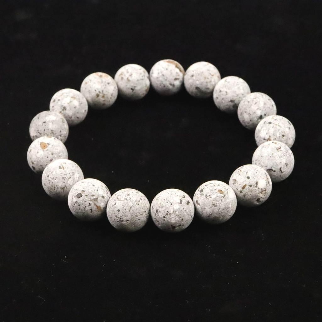 石川県産 医王石  12mmブレスレット  37.8g #61704 | 3枚目