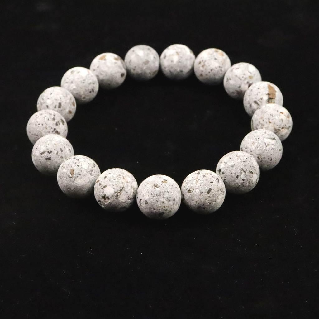 石川県産 医王石  12mmブレスレット  37.8g #61704 | 4枚目