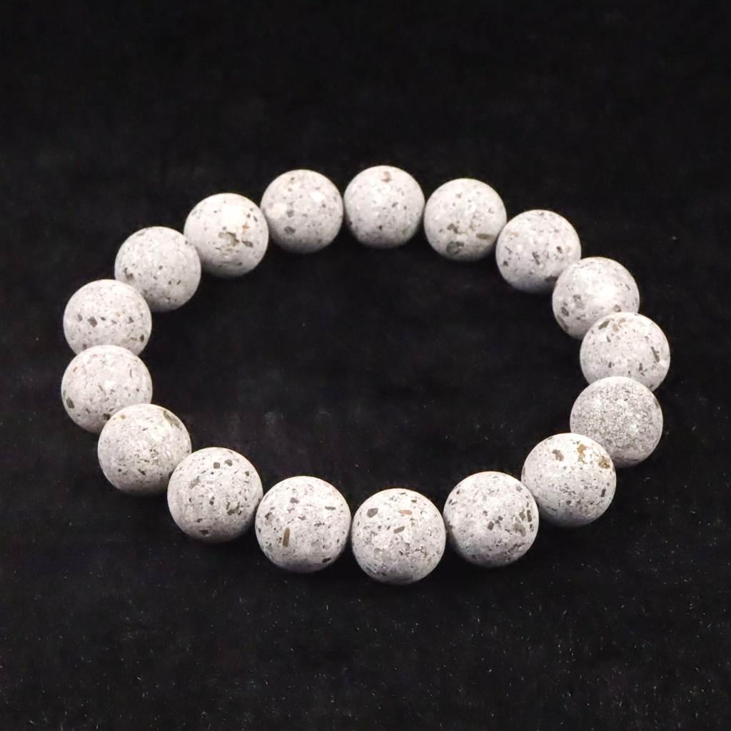 石川県産 医王石  12mmブレスレット  38.5g #32490 | 2枚目