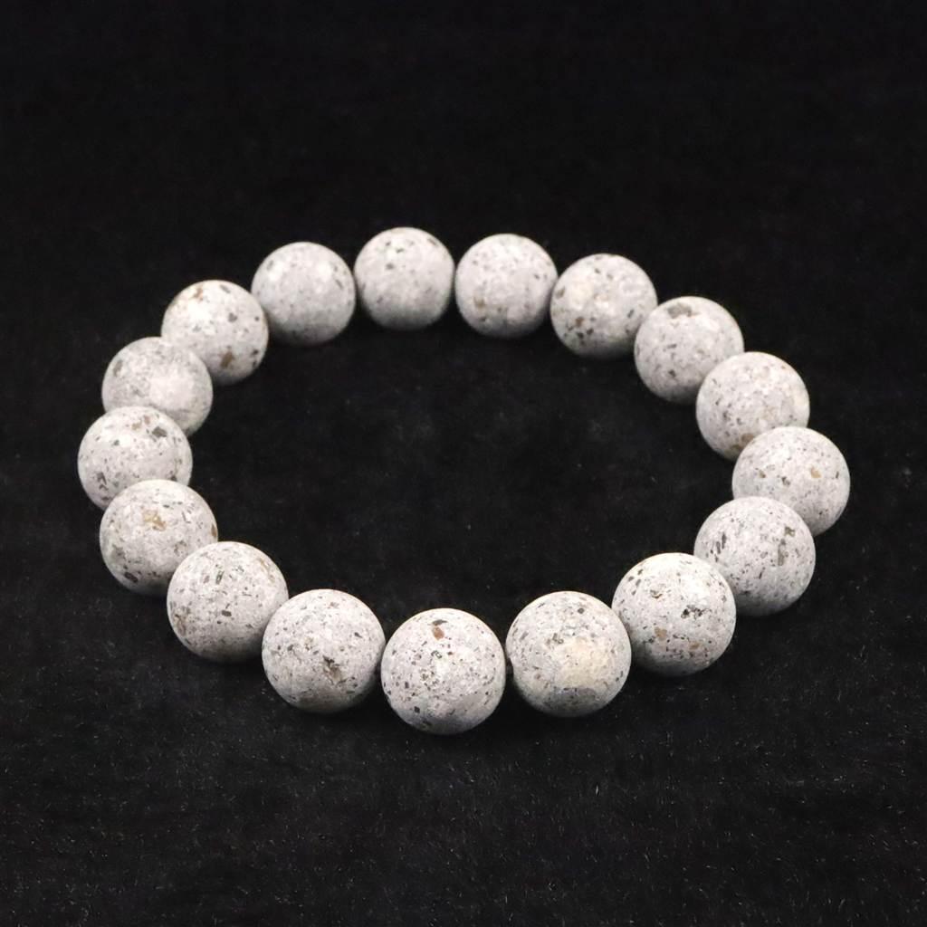 石川県産 医王石  12mmブレスレット  38.5g #32490 | 4枚目