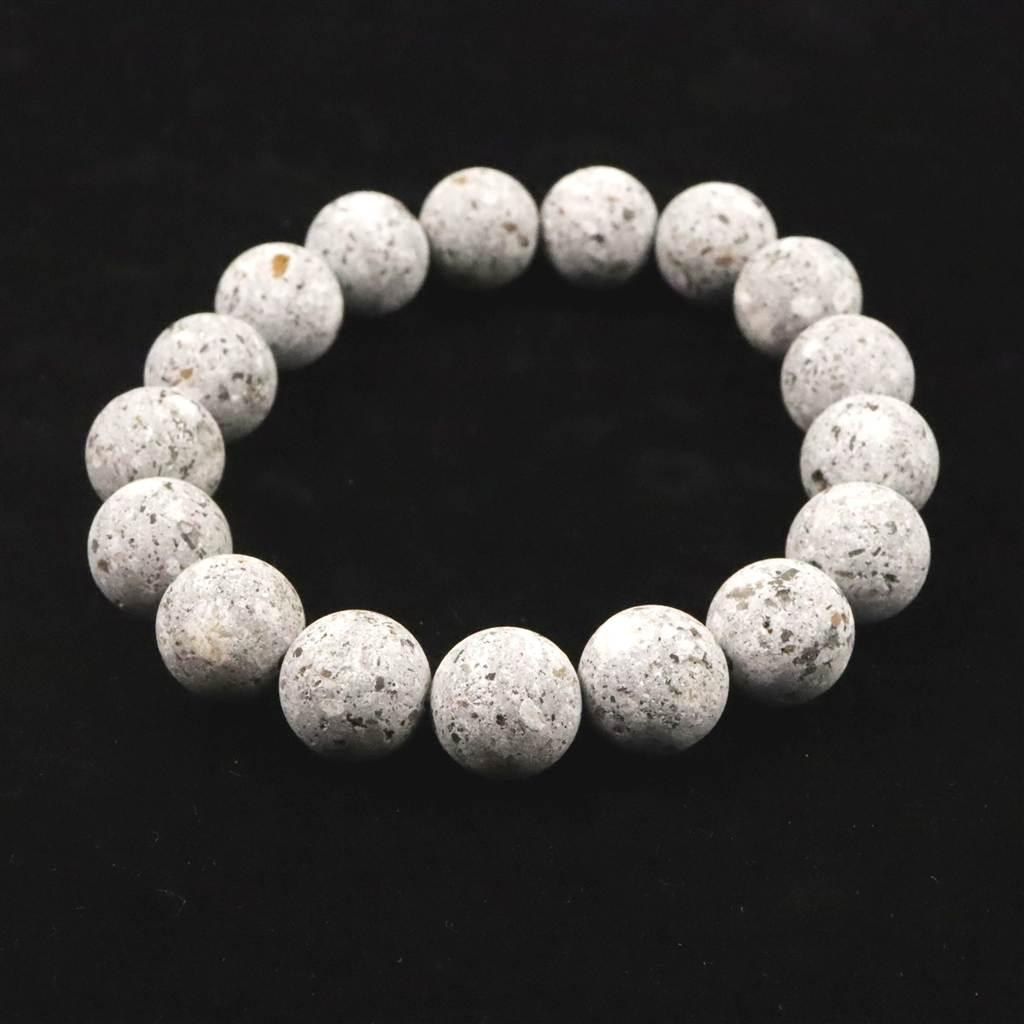 石川県産 医王石  12mmブレスレット  38.4g #17066 | 2枚目