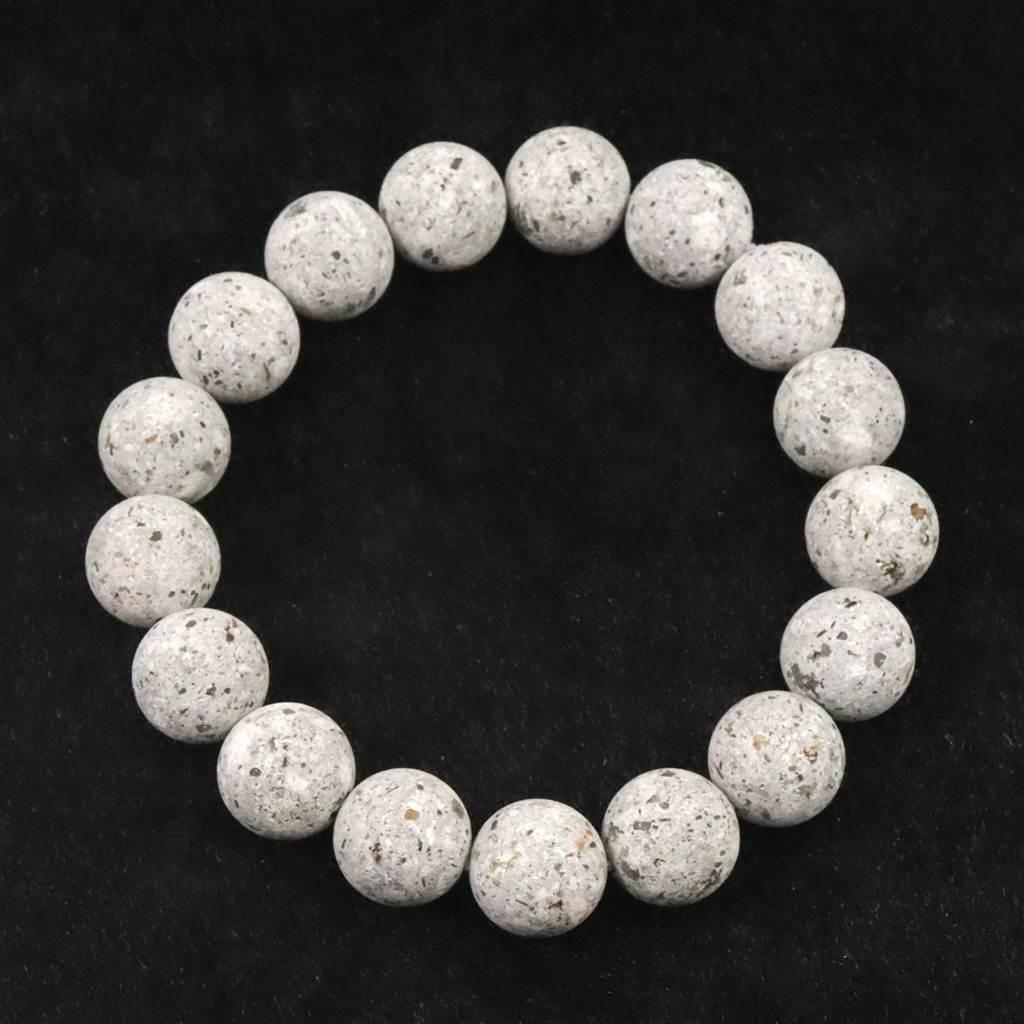 石川県産 医王石  12mmブレスレット  38.4g #48311