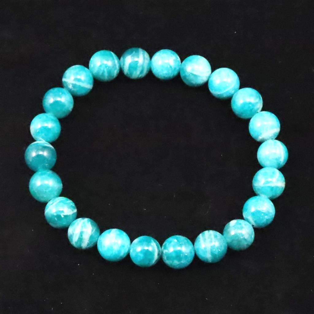 ロシア産 ディープアマゾナイト 9mmブレスレット 23.2g #12665