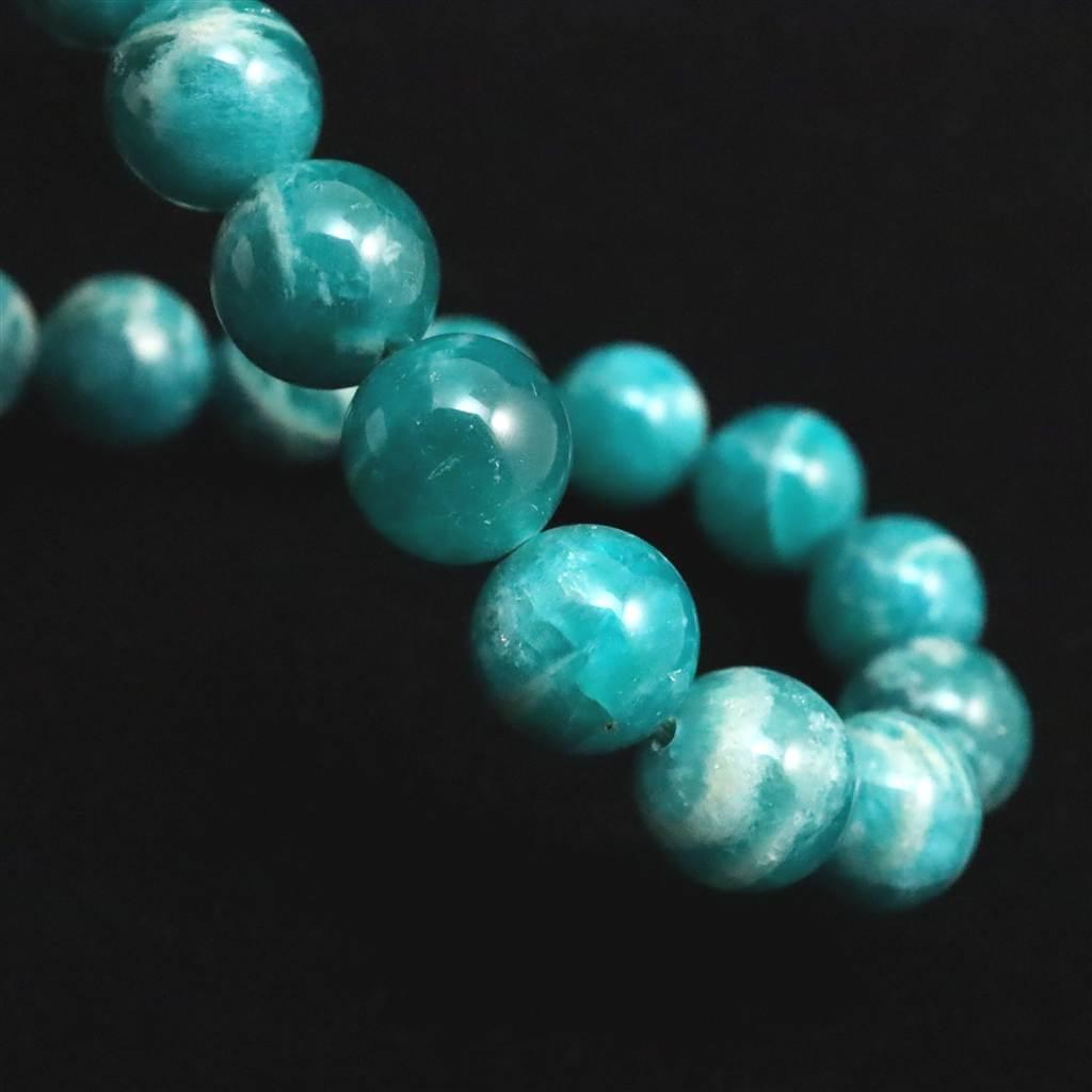 ロシア産 ディープアマゾナイト 9mmブレスレット 22.8g #48718 | 7枚目