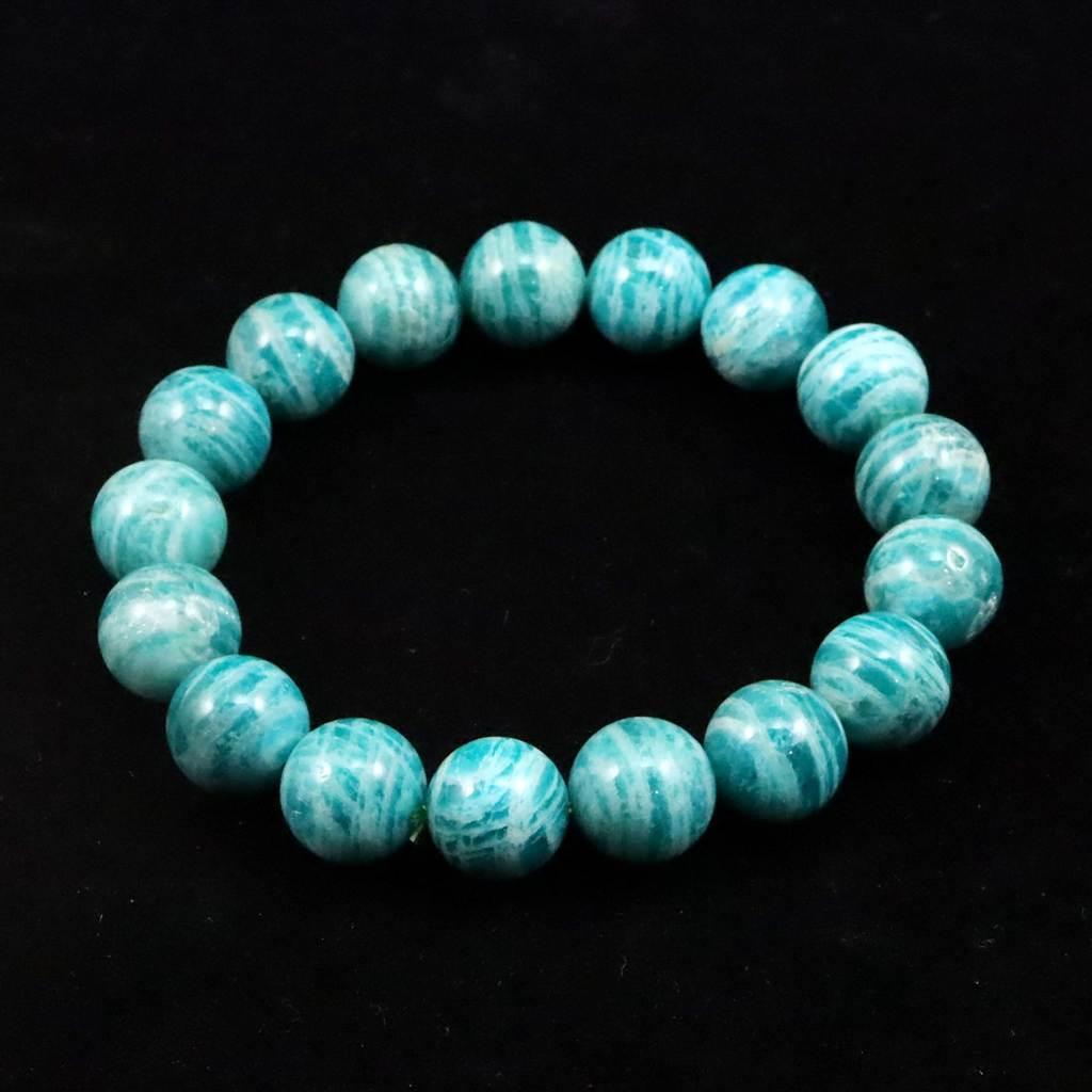 ロシア産 アマゾナイト 12.5mmブレスレット 46.3g #78129 | 2枚目