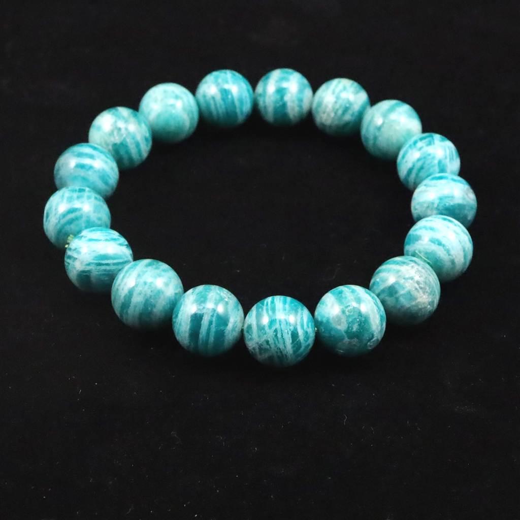 ロシア産 アマゾナイト 12.5mmブレスレット 46.3g #78129 | 3枚目