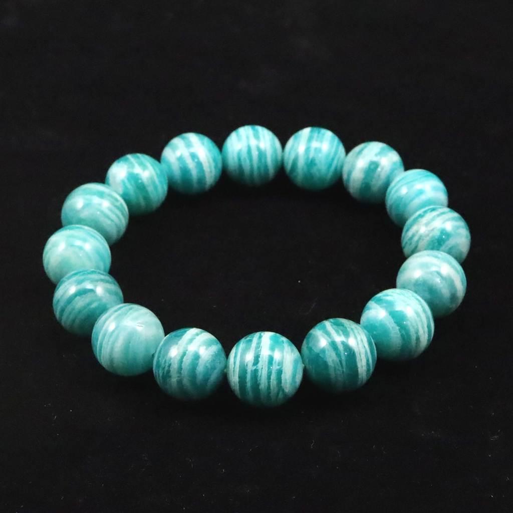 ロシア産 アマゾナイト 13mmブレスレット 48.9g #73940 | 3枚目