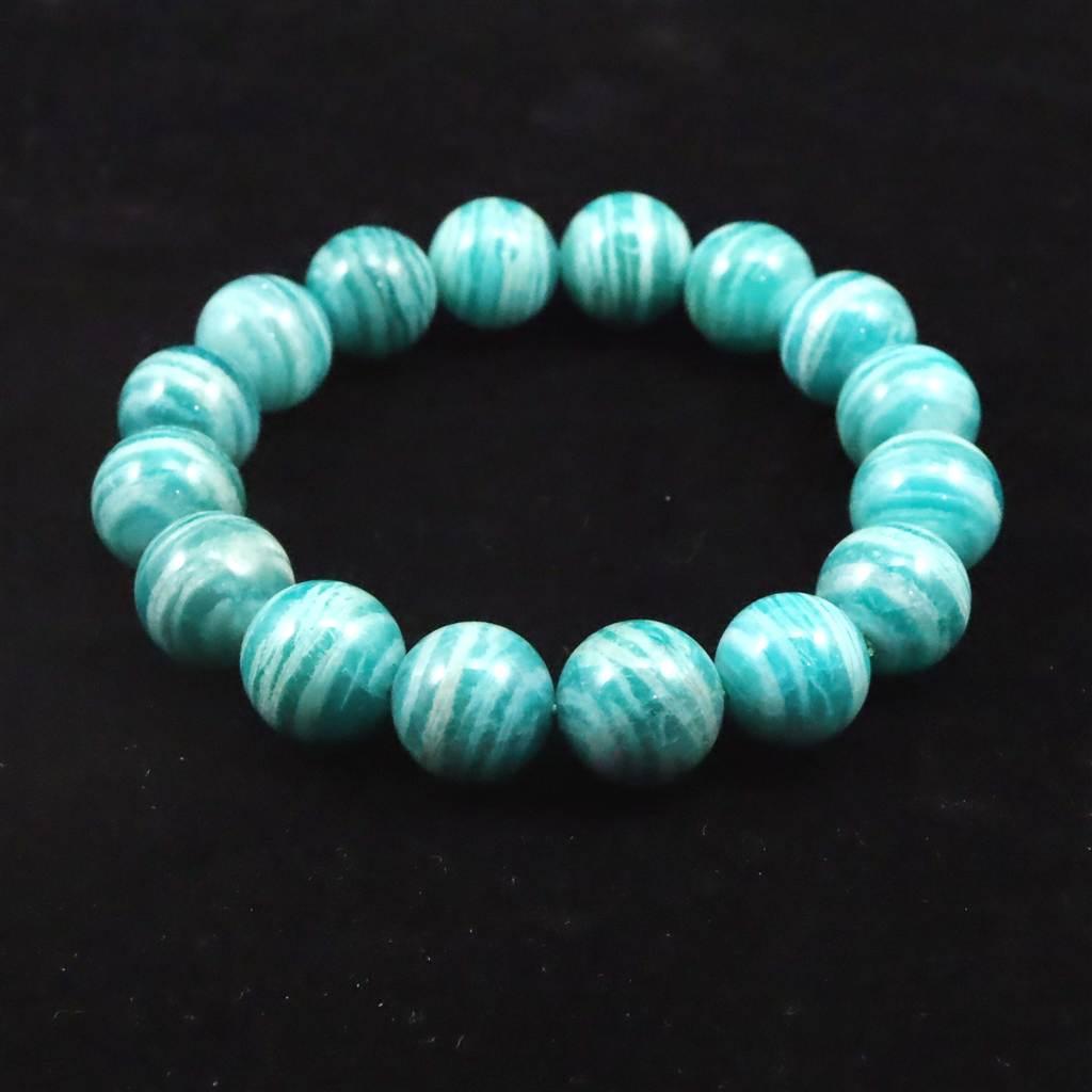 ロシア産 アマゾナイト 13mmブレスレット 48.9g #73940 | 4枚目