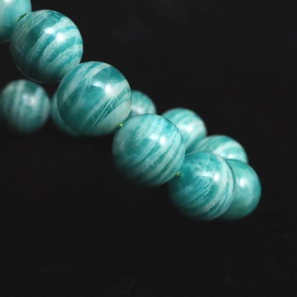 ロシア産 アマゾナイト 13mmブレスレット 48.9g #73940 | 6枚目