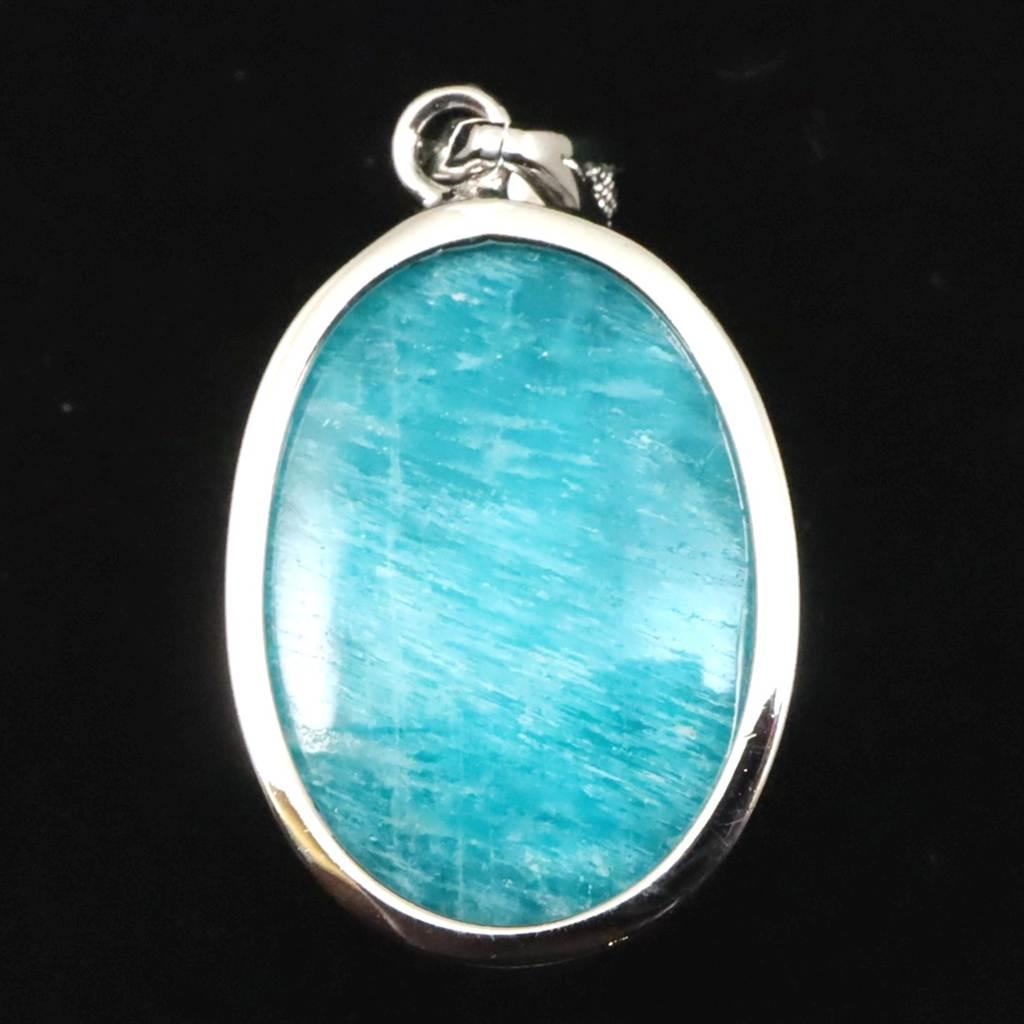 モザンビーク産 アマゾナイト AAA 20mmオーバル ペンダント 6.6g #63742 | 7枚目