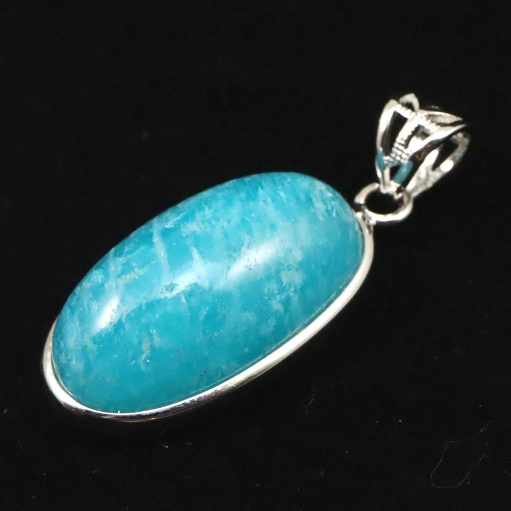 モザンビーク産 アマゾナイト AAA 22mmオーバル ペンダント 4.7g #50701 | 4枚目