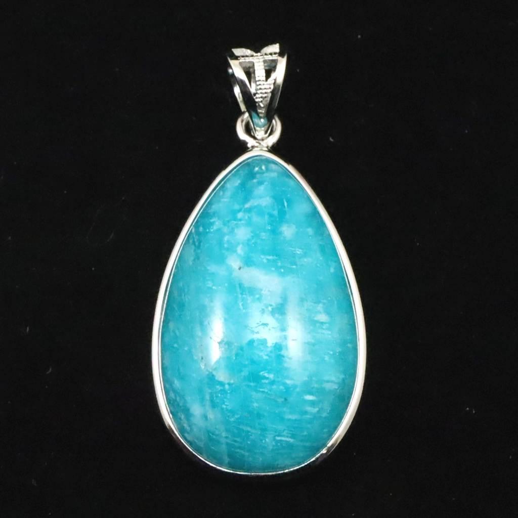 モザンビーク産 アマゾナイト AAA 25mmティアドロップ ペンダント 7.2g #47581