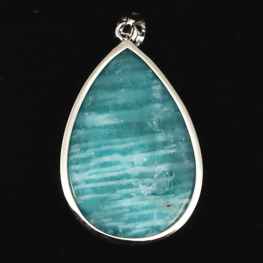 ロシア産 アマゾナイト 32mmティアドロップ ペンダント 9.8g #86556 | 6枚目