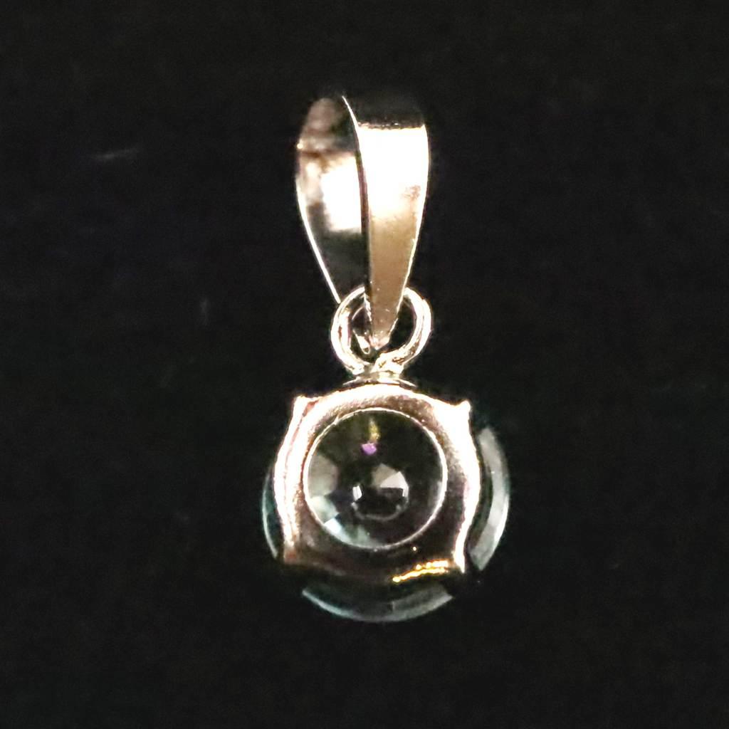 ブルージルコン　5.2mmラウンドカット ペンダント　Pt900　0.72ct　　 #67570 | 4枚目