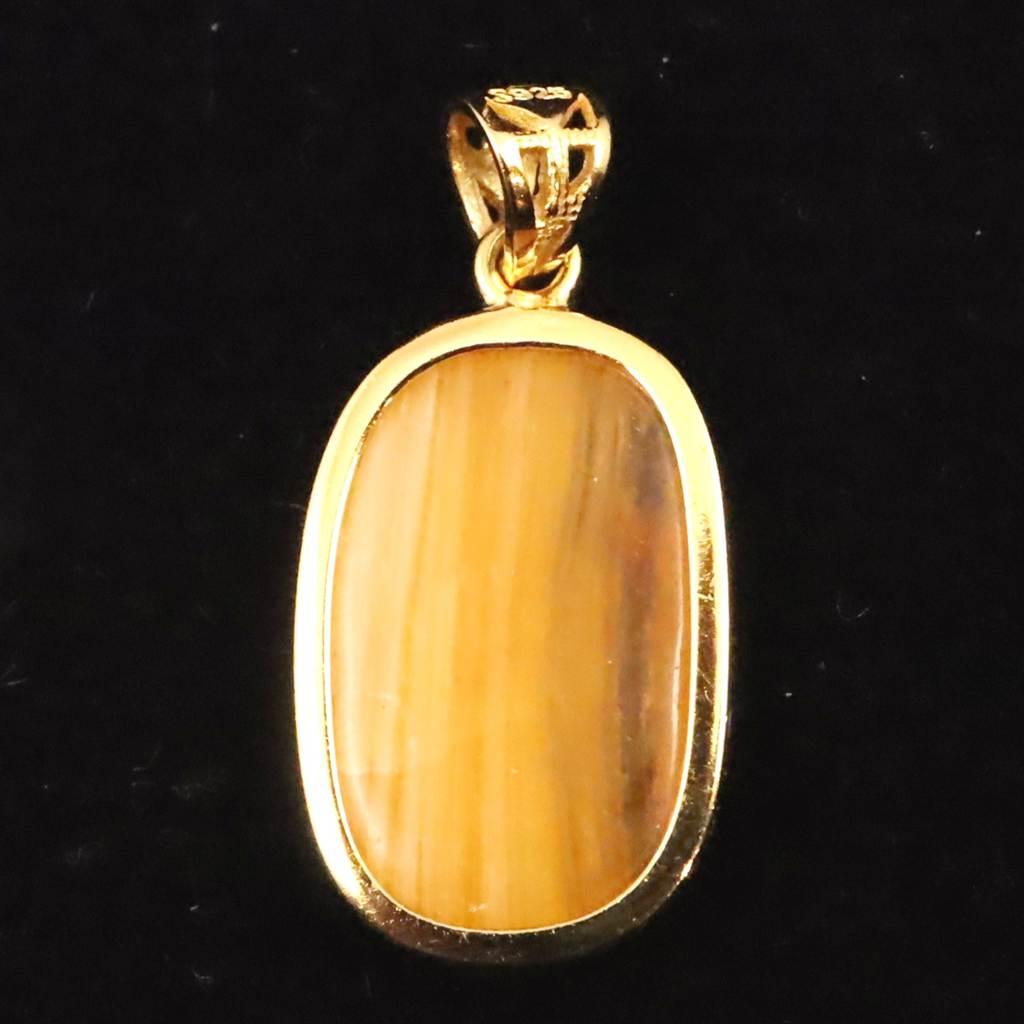 北海道産 蛍光オパール オレンジ  18mmフリーフォーム ペンダント 1.9g #15817 | 5枚目