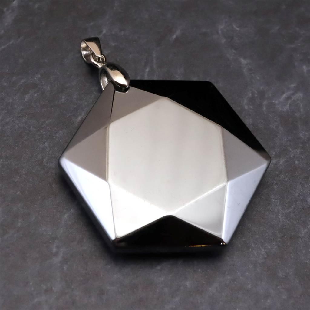 高純度 テラヘルツ鉱石  30mm 六芒星　ペンダント #15258 | 2枚目