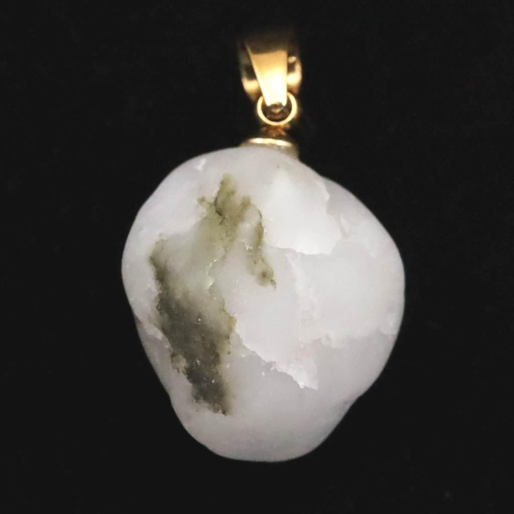兵庫県淡路島産　おのころ水晶　15mm原石 ペンダント 2.9g #41067