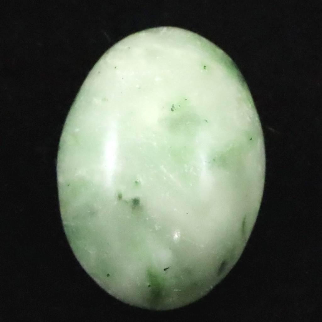 日高翡翠（ホワイトグリーン） 18mm オーバル ルース 3.54g #483651枚目の画像