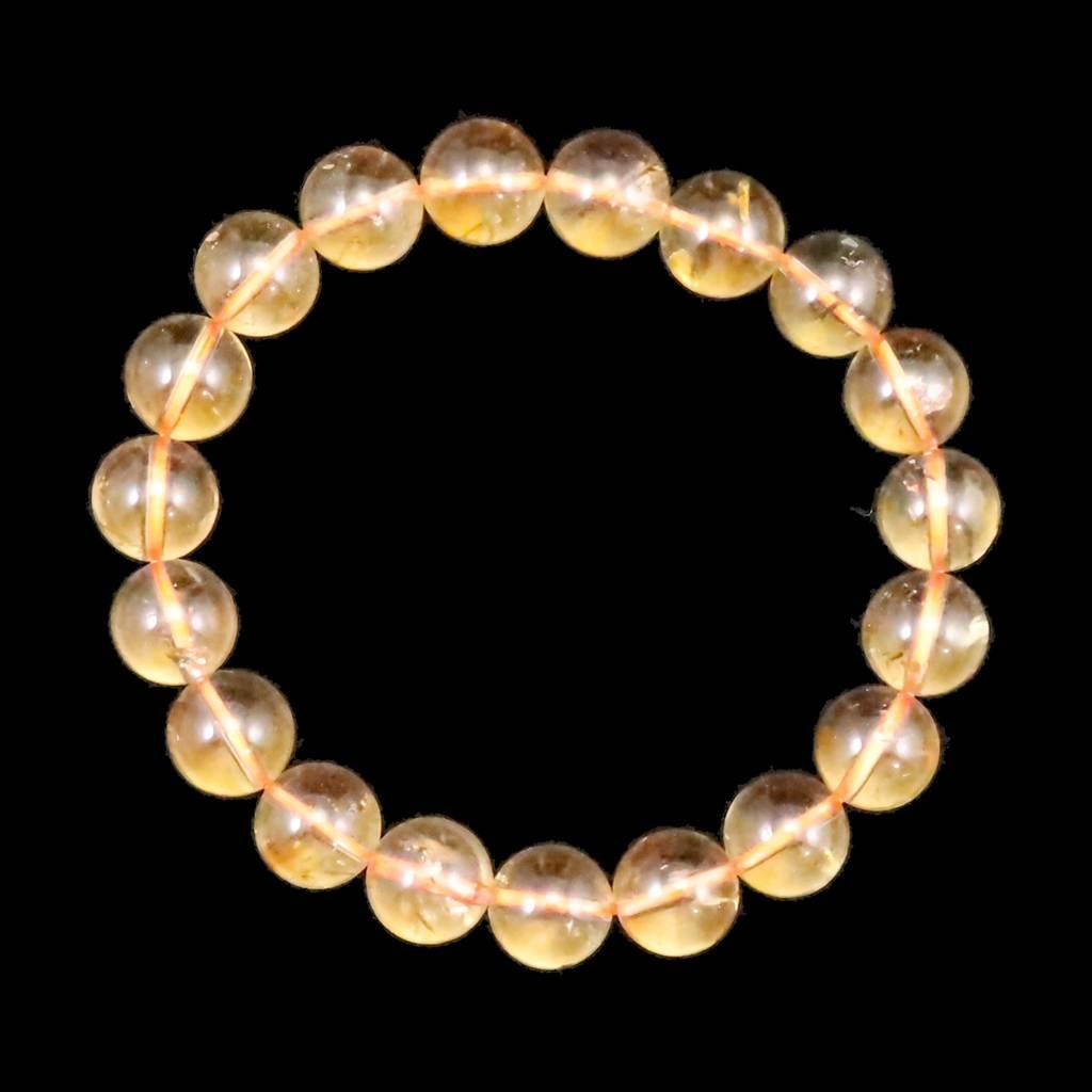 ブラジル産 天然シトリンクォーツ 5A  10mmブレスレット 31.5g  #75219