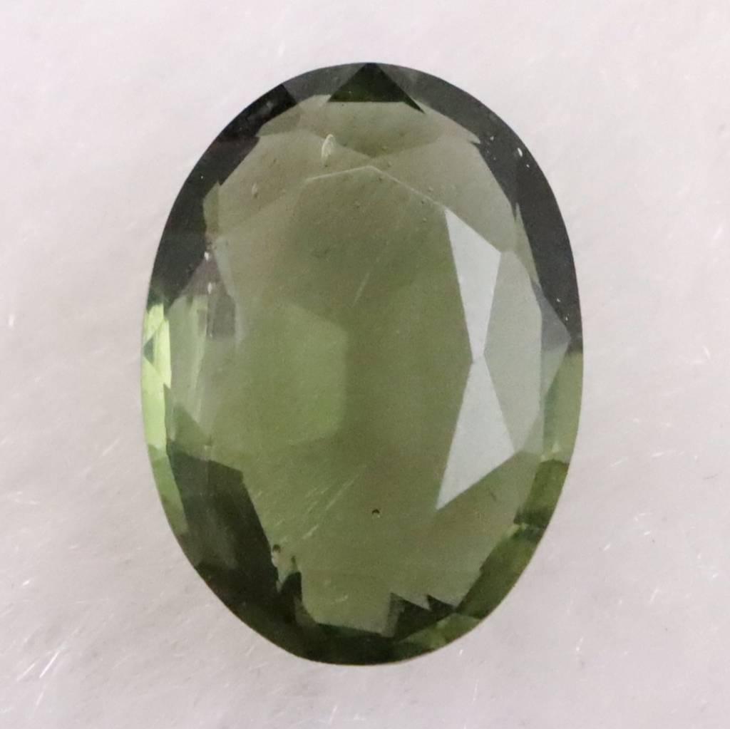 モルダバイト AAA 9.4mmオーバル ファセットカット ルース ディレクトリカード付 1.49ct #117901枚目の画像