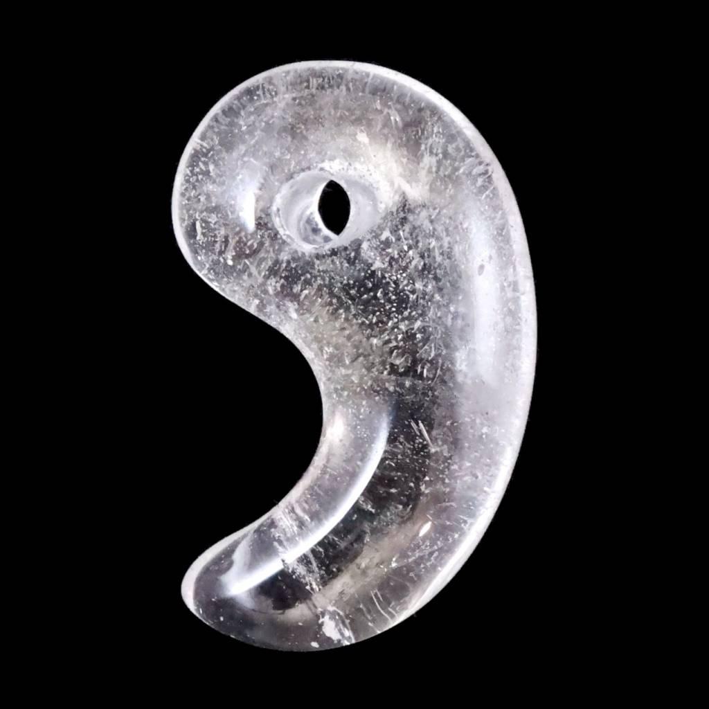 チベット カイラス産 ヒマラヤ水晶 26mm勾玉 4.6g #357711枚目の画像