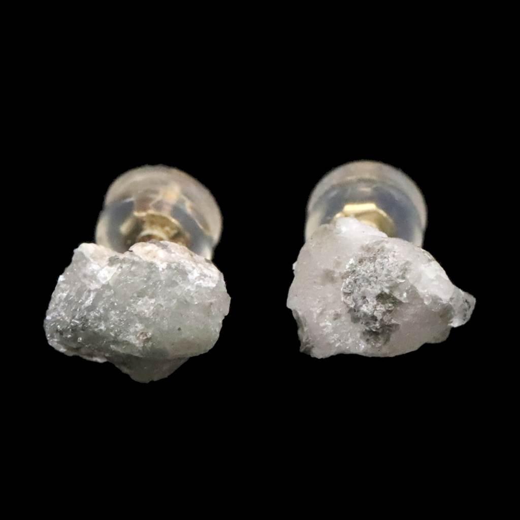 ロシア産 フェナカイト 8mm原石 ピアス K18YG 0.91g #807311枚目の画像