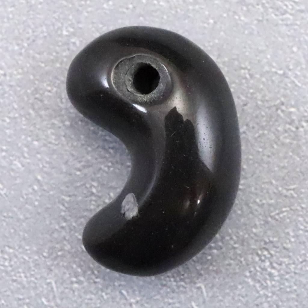 隠岐の島 黒曜石 25mm勾玉 ディレクトリカード付 5.7g #75179