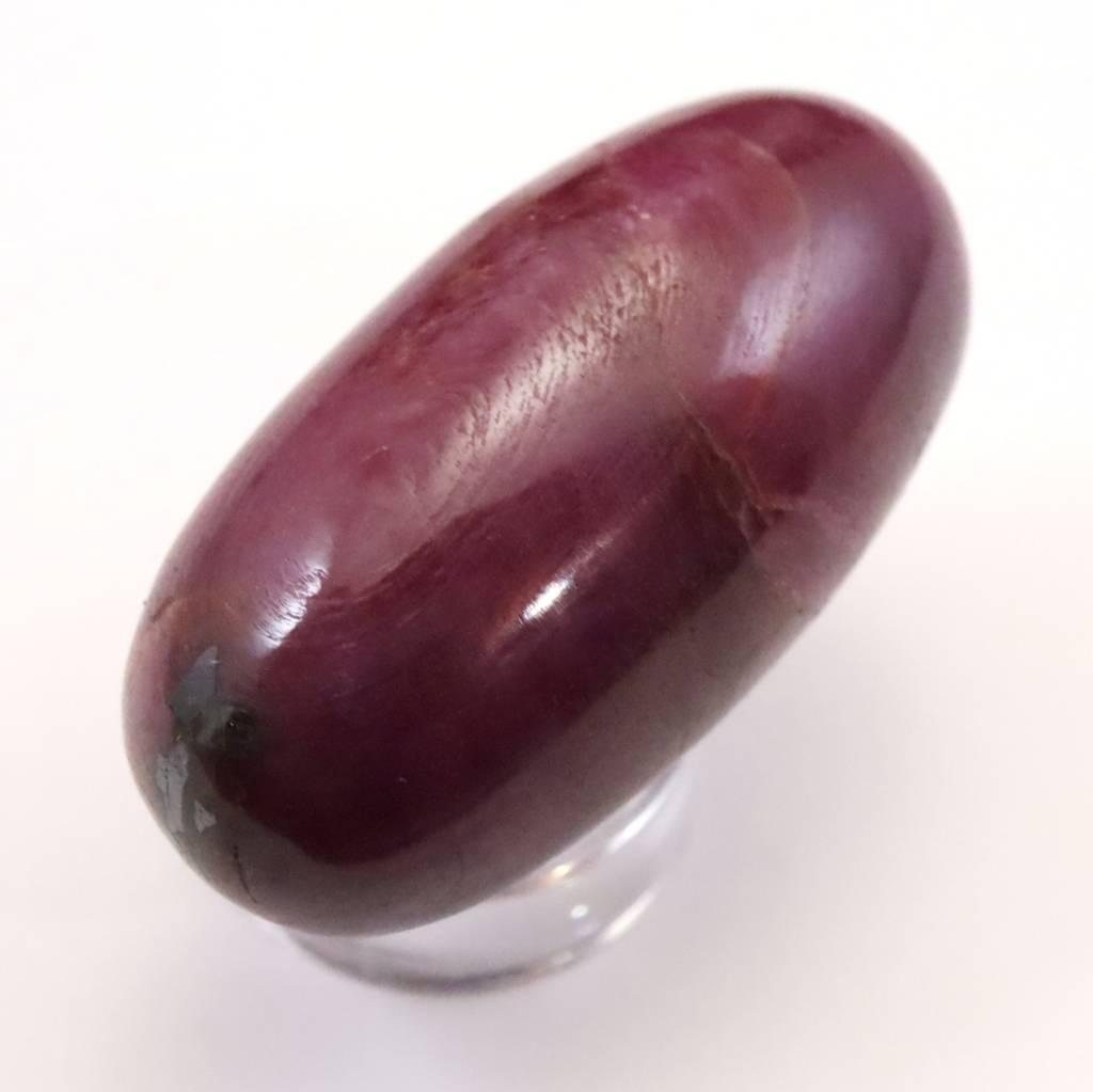 インド産 ルビー 結晶  32mmシバリンガム 蛍光 17.2ｇ #48458 | 5枚目