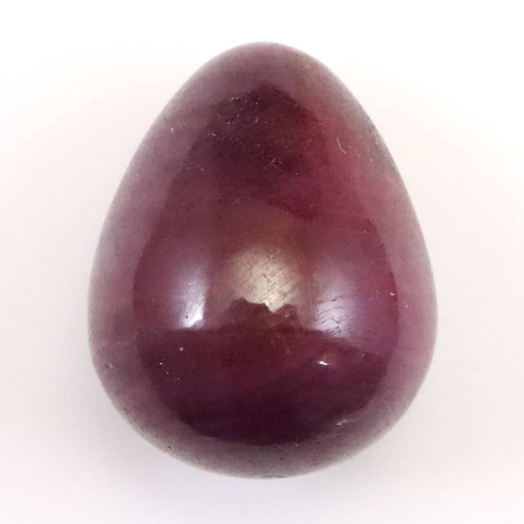 インド産 ルビー 結晶  27mmエッグ 蛍光 23.1ｇ #40942