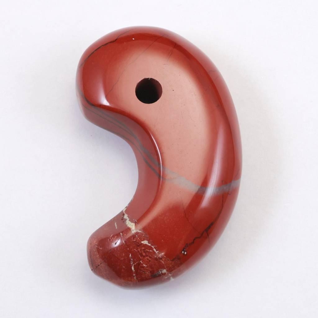 佐渡　赤玉石　32mm勾玉　 9.85ｇ #72712