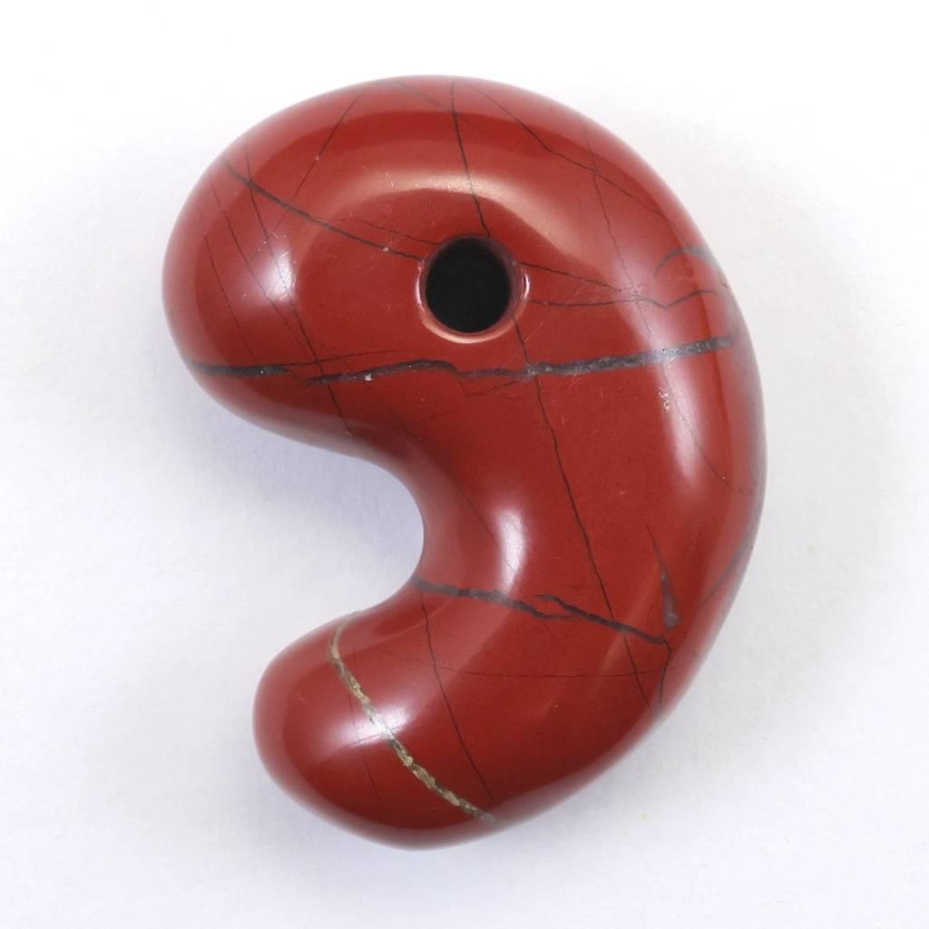 佐渡　赤玉石　23mm勾玉　 6.52ｇ #69691