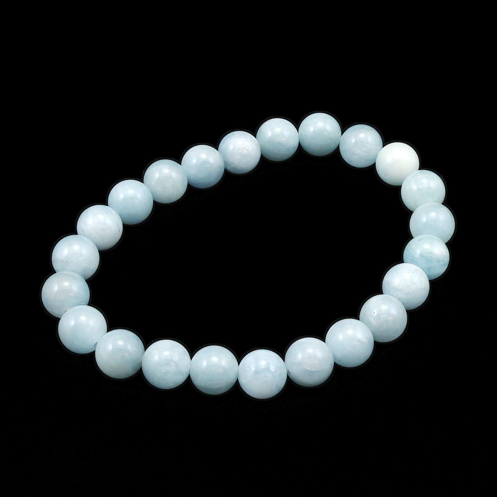 カンチェンジュンガ産 ヒマラヤアクアマリン 8mmブレスレット 19.9g #854391枚目の画像