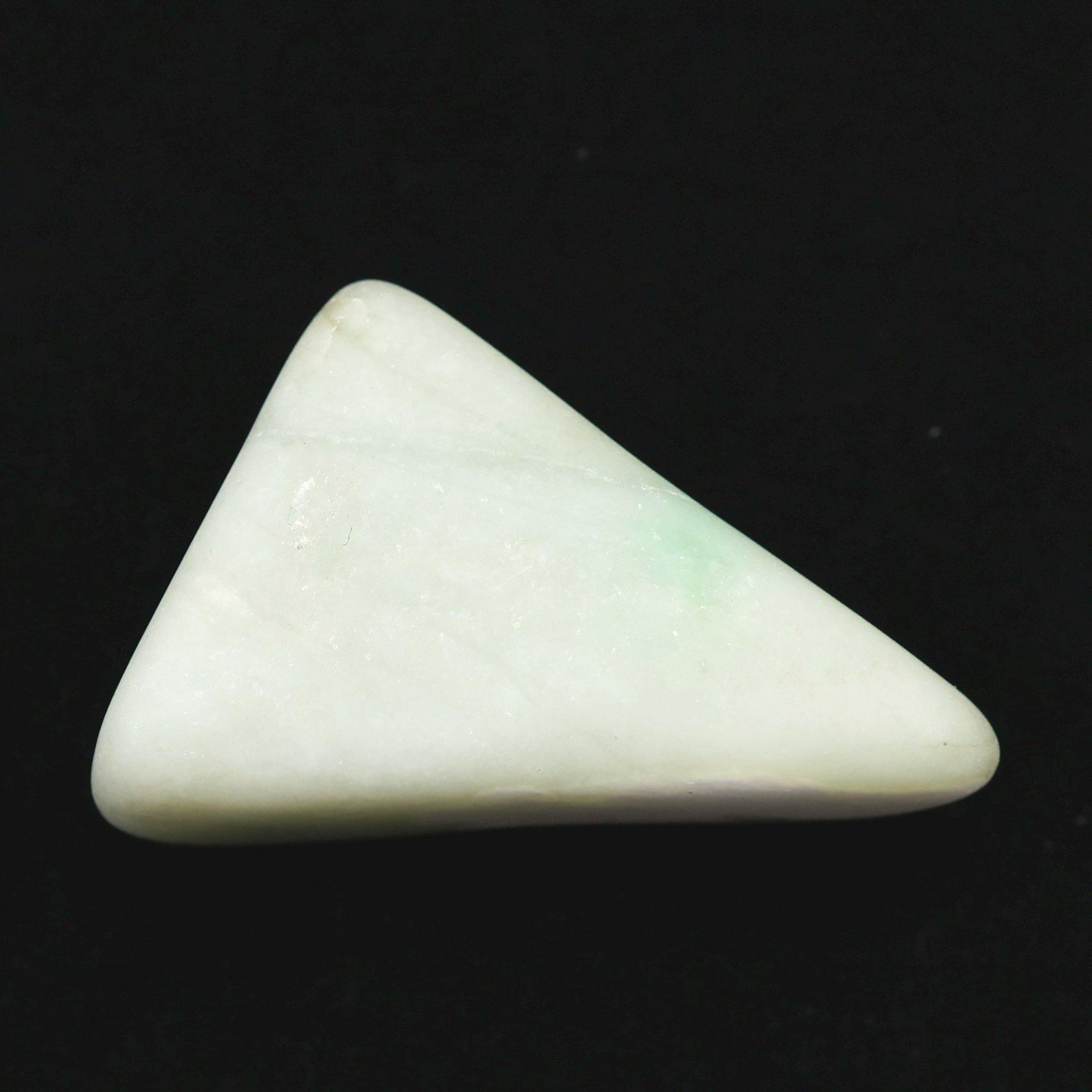 糸魚川翡翠 小滝産 薄緑  33mmタンブル ディレクトリカード付 41.6g #270321枚目の画像