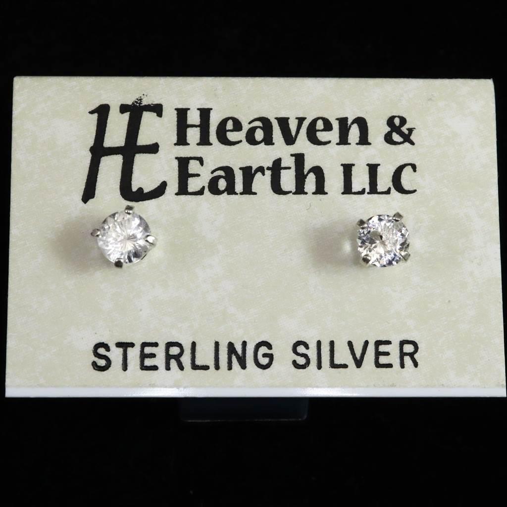 H&E社 アゼツライト 4mmラウンド ピアス  0.68g #55028