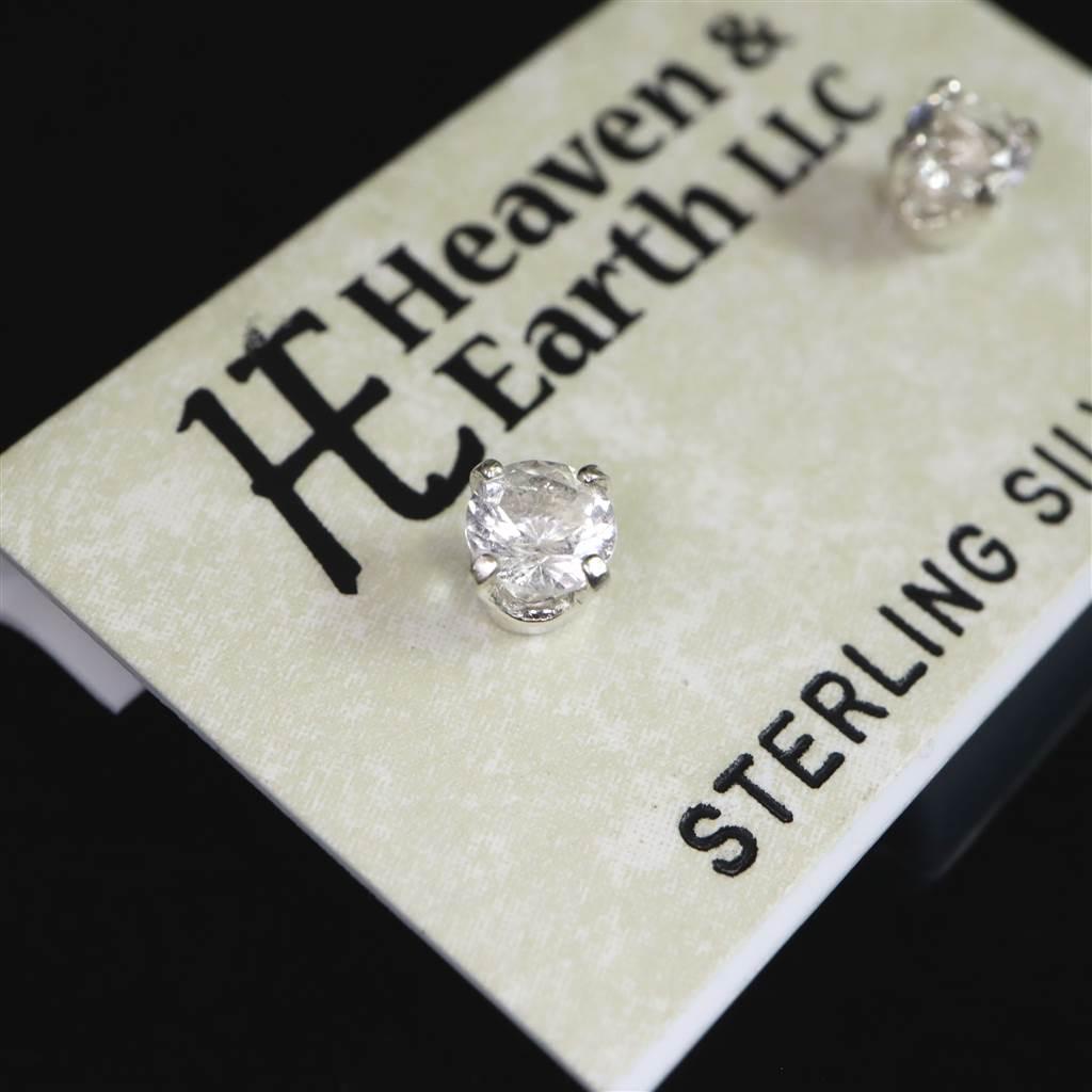 H&E社 アゼツライト 4mmラウンド ピアス  0.68g #55028 | 3枚目