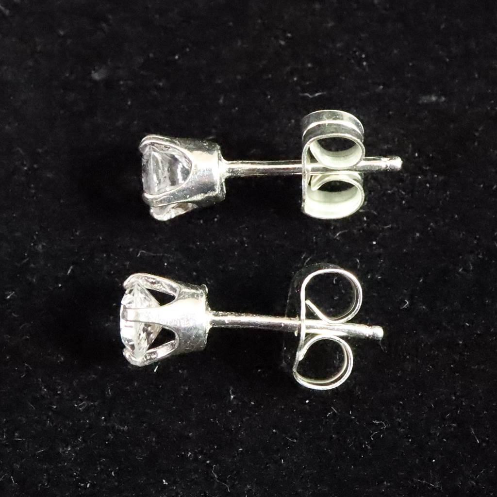 H&E社 アゼツライト 4mmラウンド ピアス  0.68g #55028 | 6枚目