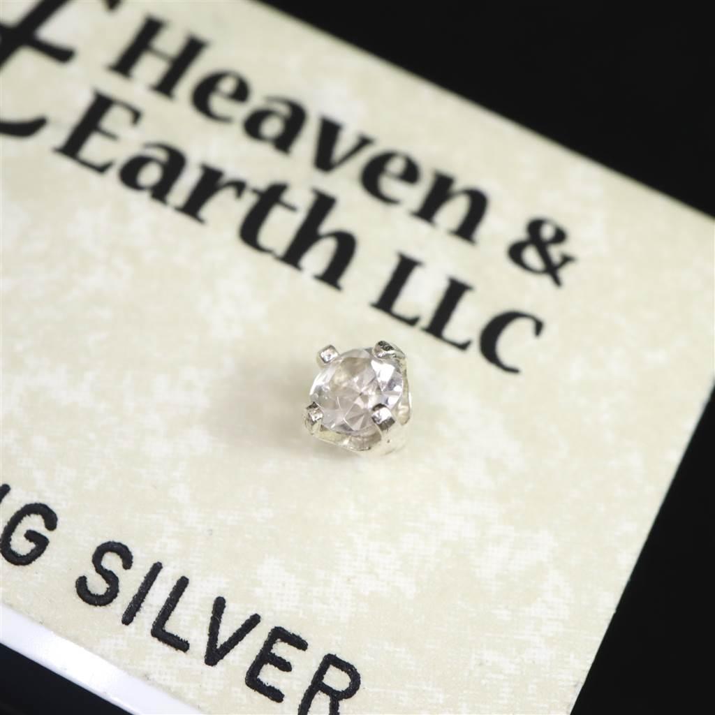 H&E社 フェナカイト  3.2mmラウンドカット ピアス  #57475 | 4枚目