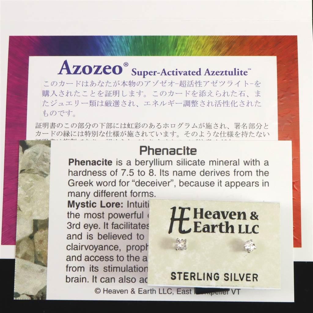 H&E社 フェナカイト  3.3mmラウンドカット ピアス  #59936 | 4枚目