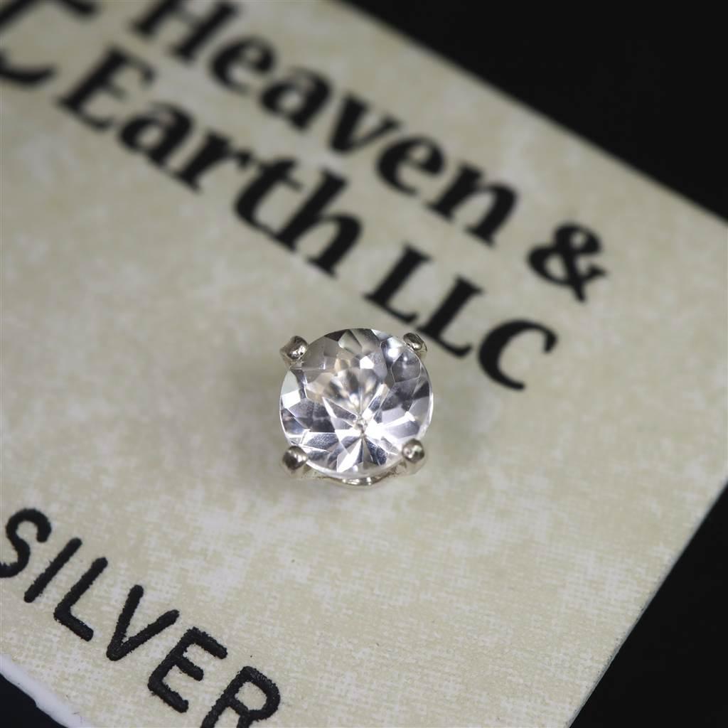 H&E社 フェナカイト  4.1mmラウンドカット ピアス  #52420 | 4枚目