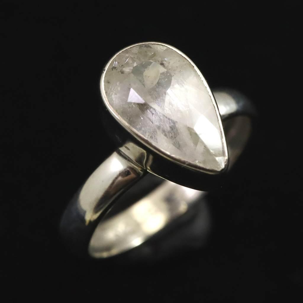 ロシア産 フェナカイト 11mmペアシェイプカット  リング 11号 #29546 | 3枚目