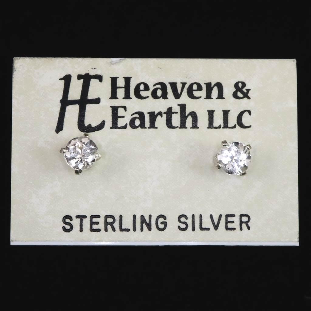 H&E社 フェナカイト  4.0mmラウンドカット ピアス  #94279