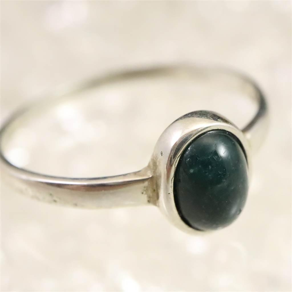 出雲碧玉 出雲石  5.5mmオーバル リング 9号 ディレクトリーカード付 0.80g #58259 | 6枚目