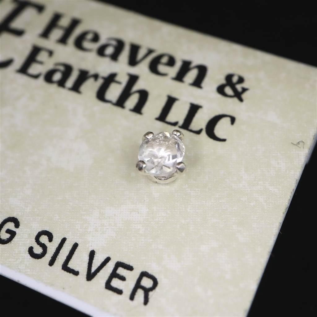 H&E社 フェナカイト  3.0mmラウンドカット ピアス  #66399 | 3枚目