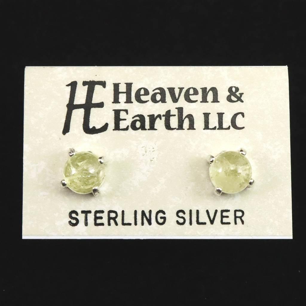 H&E社 アグニゴールドダンビュライト 6mmラウンド ピアス  #98746