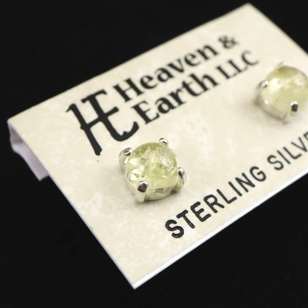 H&E社 アグニゴールドダンビュライト 6mmラウンド ピアス  #98746 | 2枚目