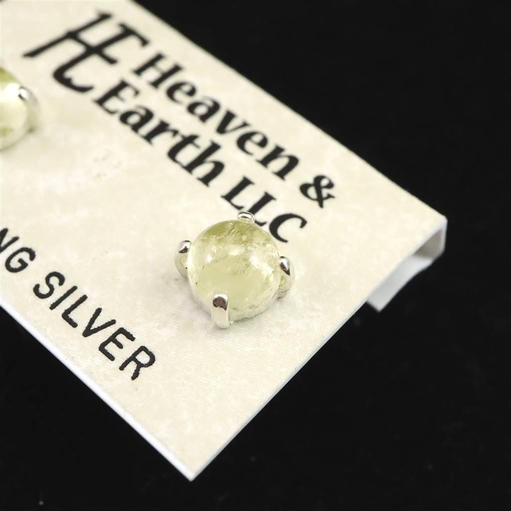 H&E社 アグニゴールドダンビュライト 6mmラウンド ピアス  #98746 | 3枚目